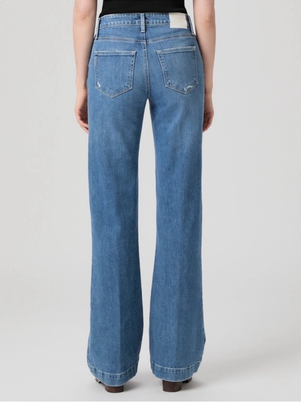 PAIGE Leenah Classic High-Rise Wide Leg Jeans - Light Blue - Picture 3 of 11